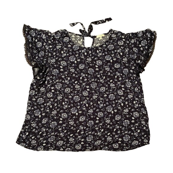 Bundle of 3 Tops Double Ruffle Flutter Short Sleeve Fairy Floral Womens Plus 2X - Picture 3 of 14